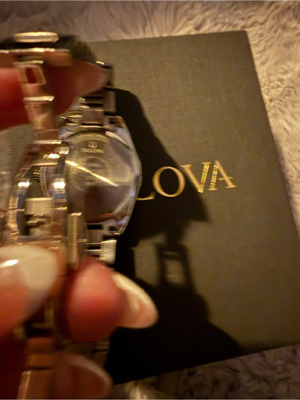 Bulova Silver and Gold-Tone Men's Bracelet Watch with Crystal Accents